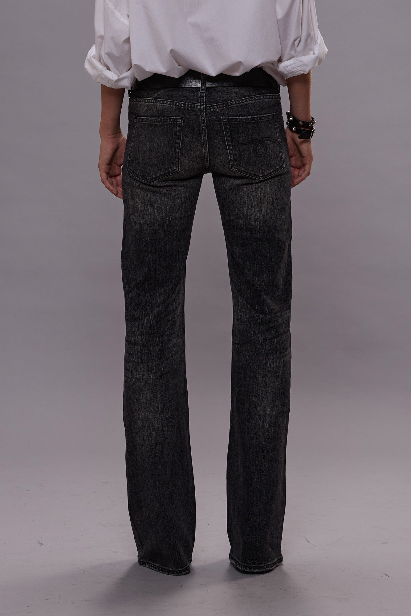 BOY FLARE JEAN - KENNET BLACK STRETCH -R13 - 5