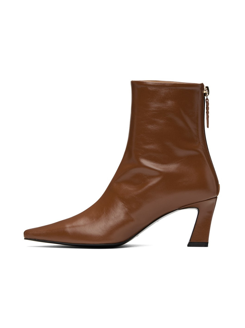Brown Slim Lined Ankle Boots 4