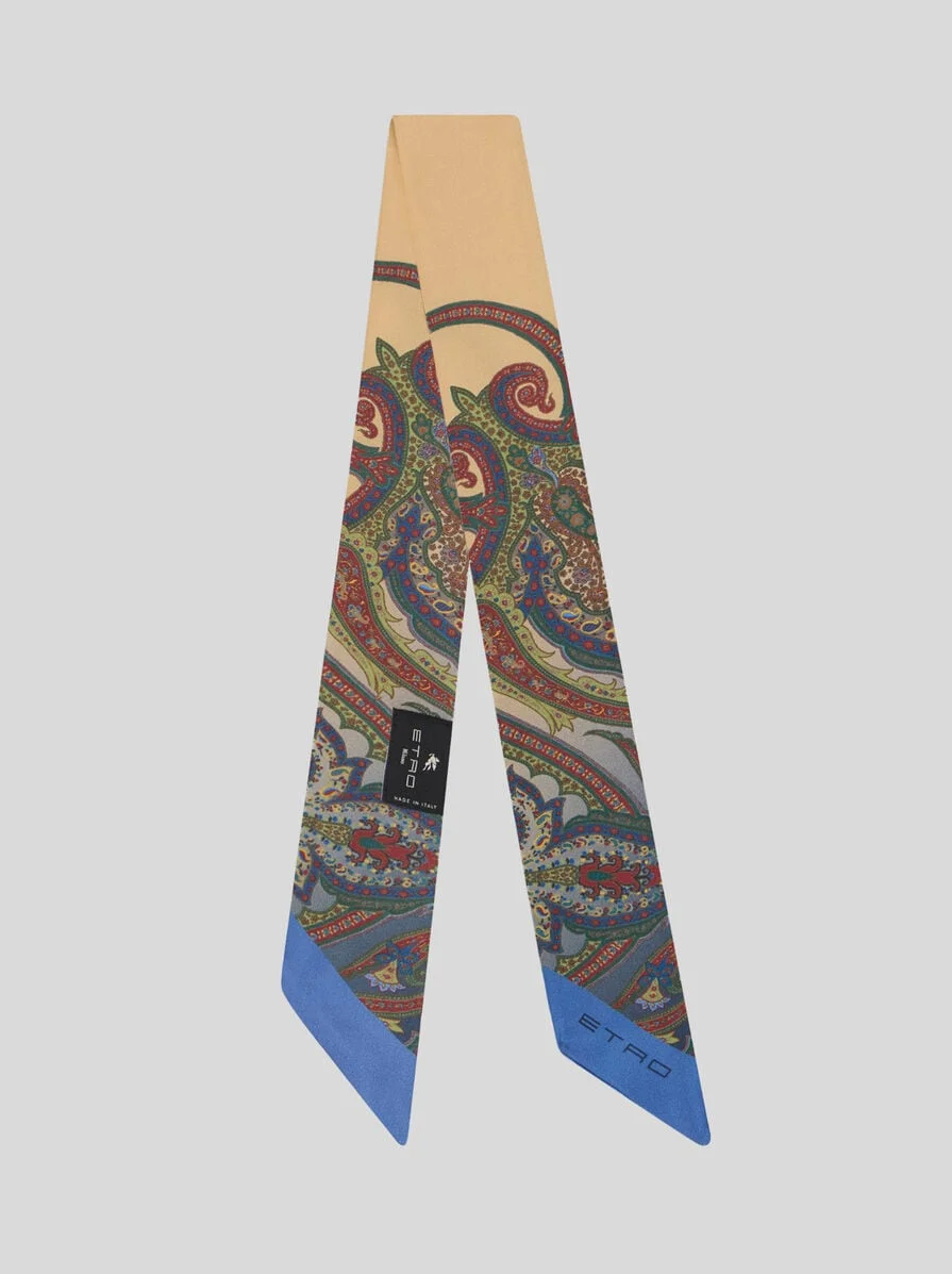 SILK TWILL PAISLEYINA WITH PLACED PAISLEY PRINT - 1