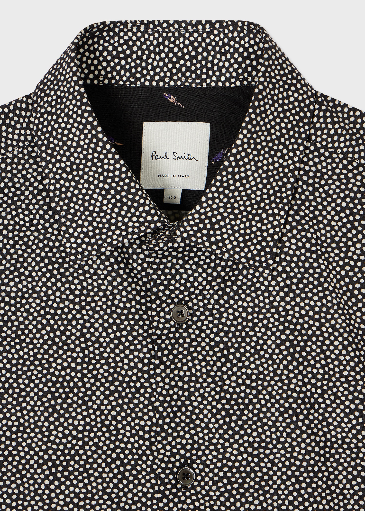Black and White Polka Dot Cotton Shirt - 3