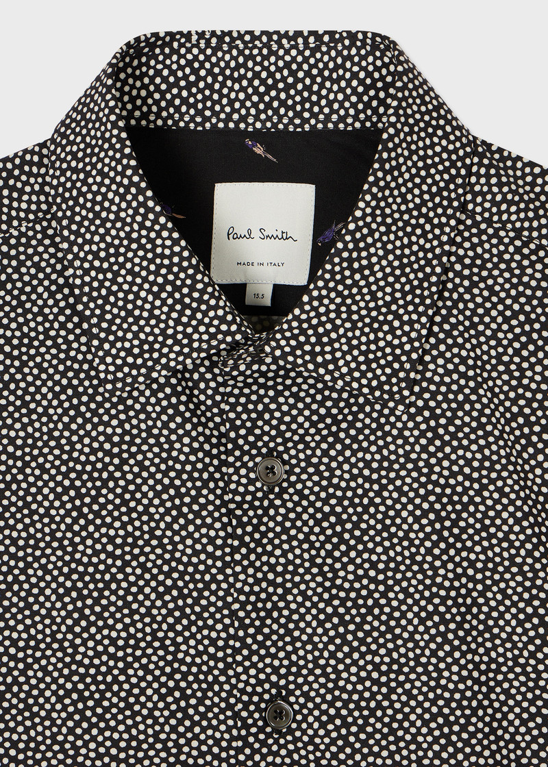 Black and White Polka Dot Cotton Shirt 3