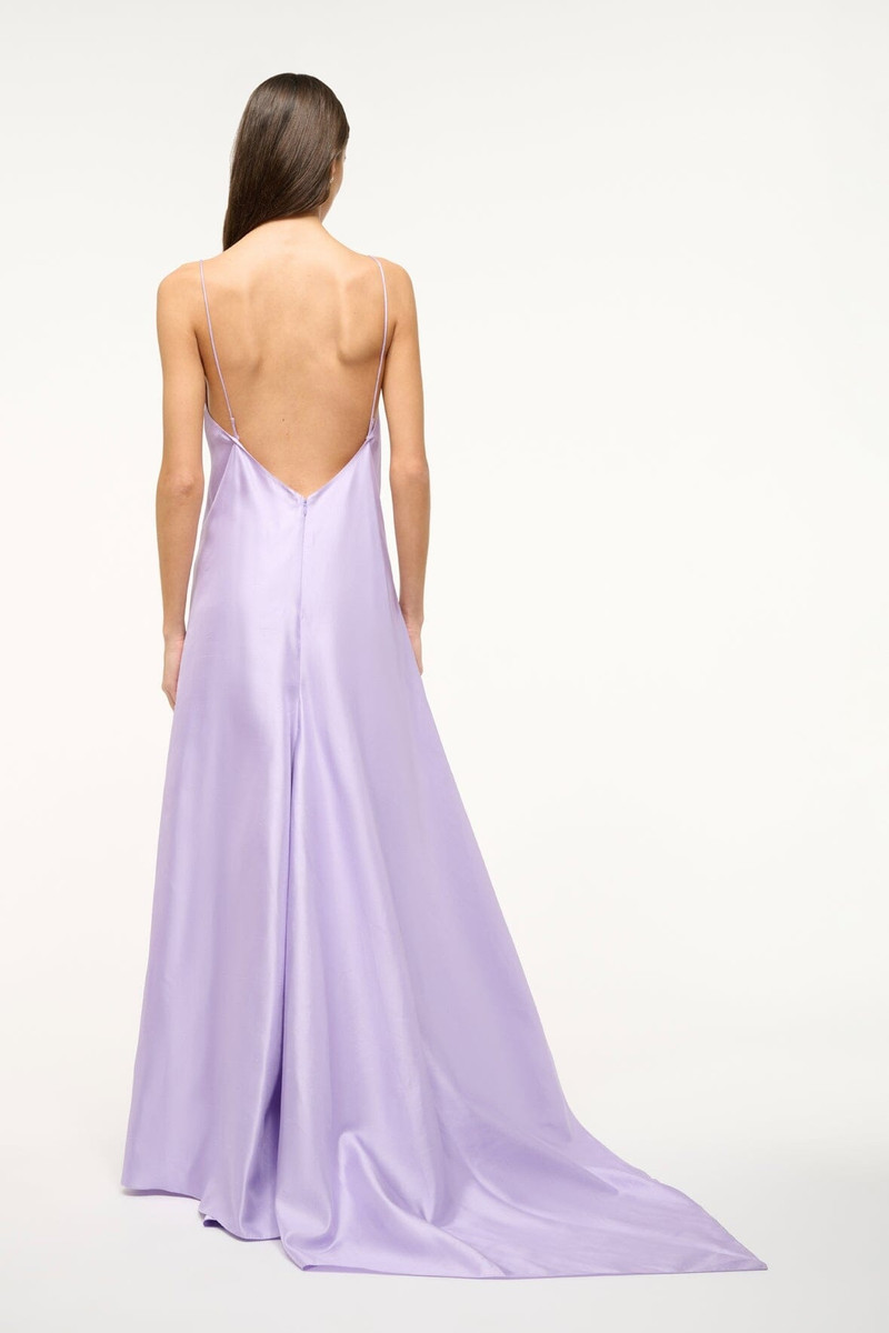 STAUD MAXI LEONARDO DRESS LILAC 4