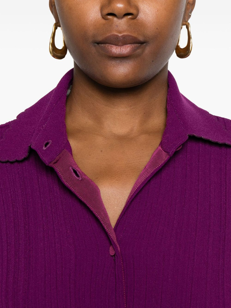 ribbed button-front shirt 5