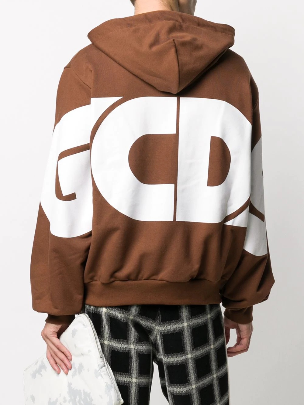 logo print zip hoodie - 4