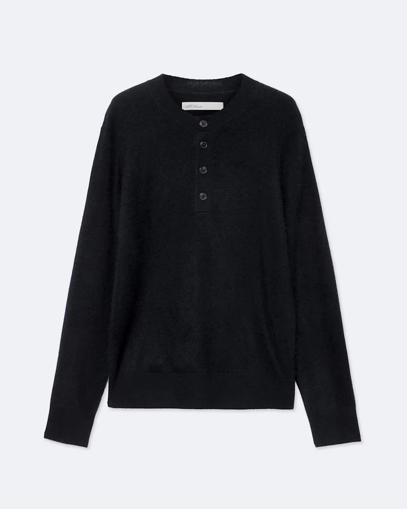 WULF MERINO WOOL HENLEY SWEATER - 1