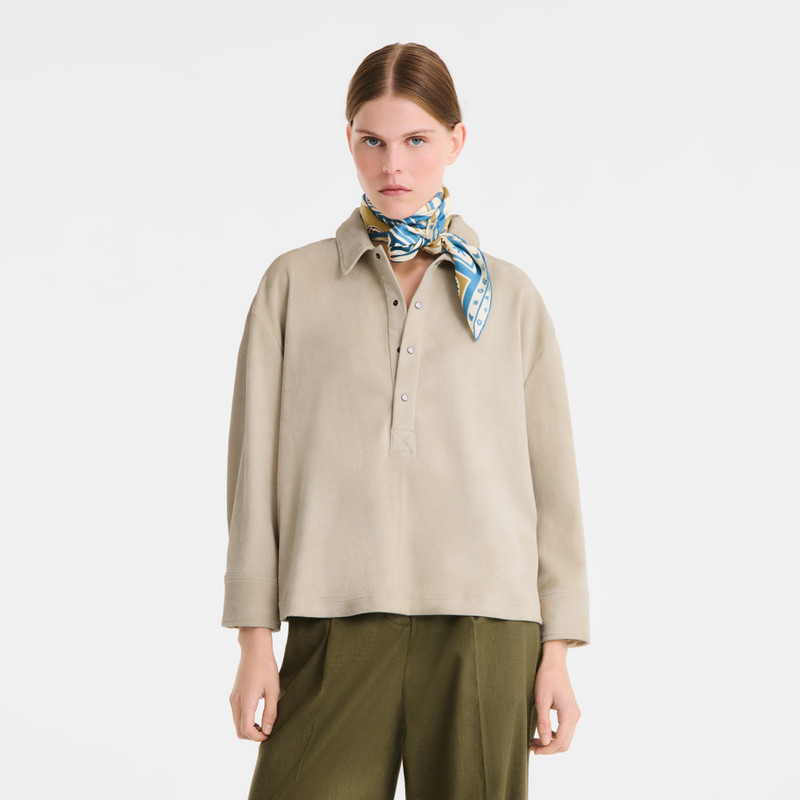 Polo shirt Linen - Leather 3