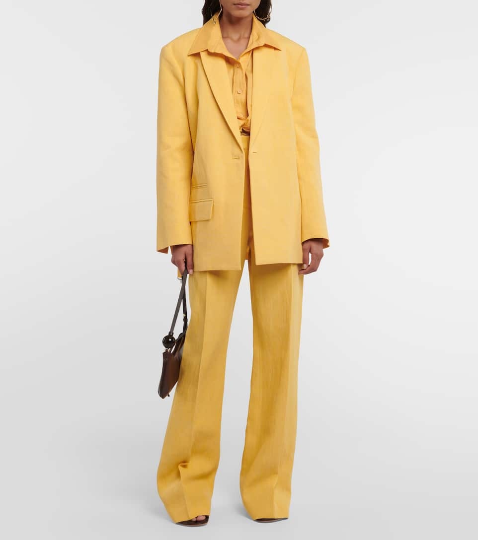 La Veste Tibau linen-blend blazer - 2