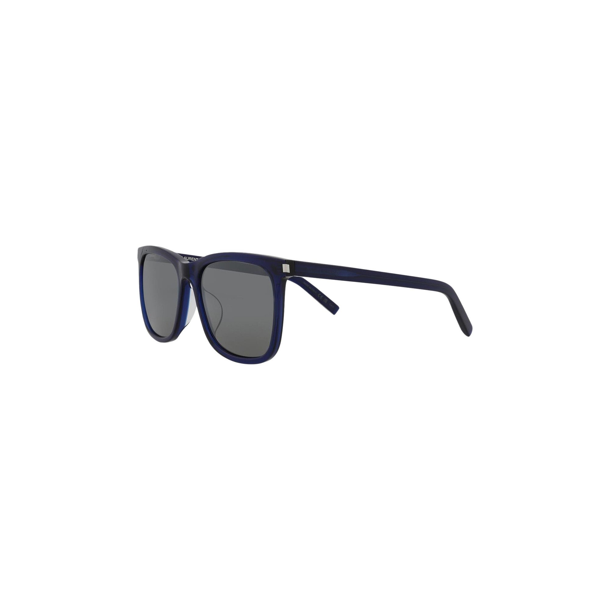 Saint Laurent Square Sunglasses 'Blue/Silver' - 3