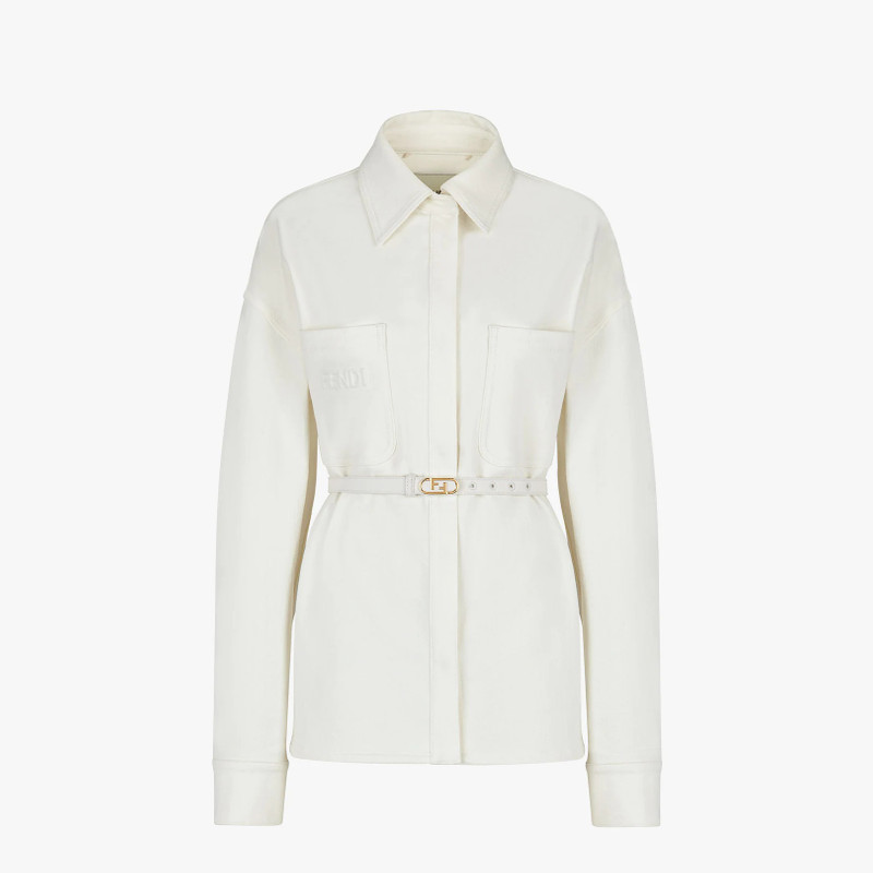 White denim Go-To jacket 1