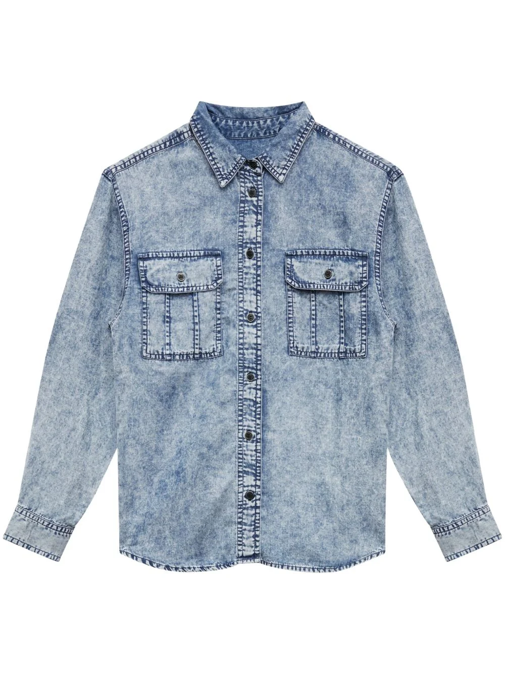 Tahisia button-up denim shirt - 1
