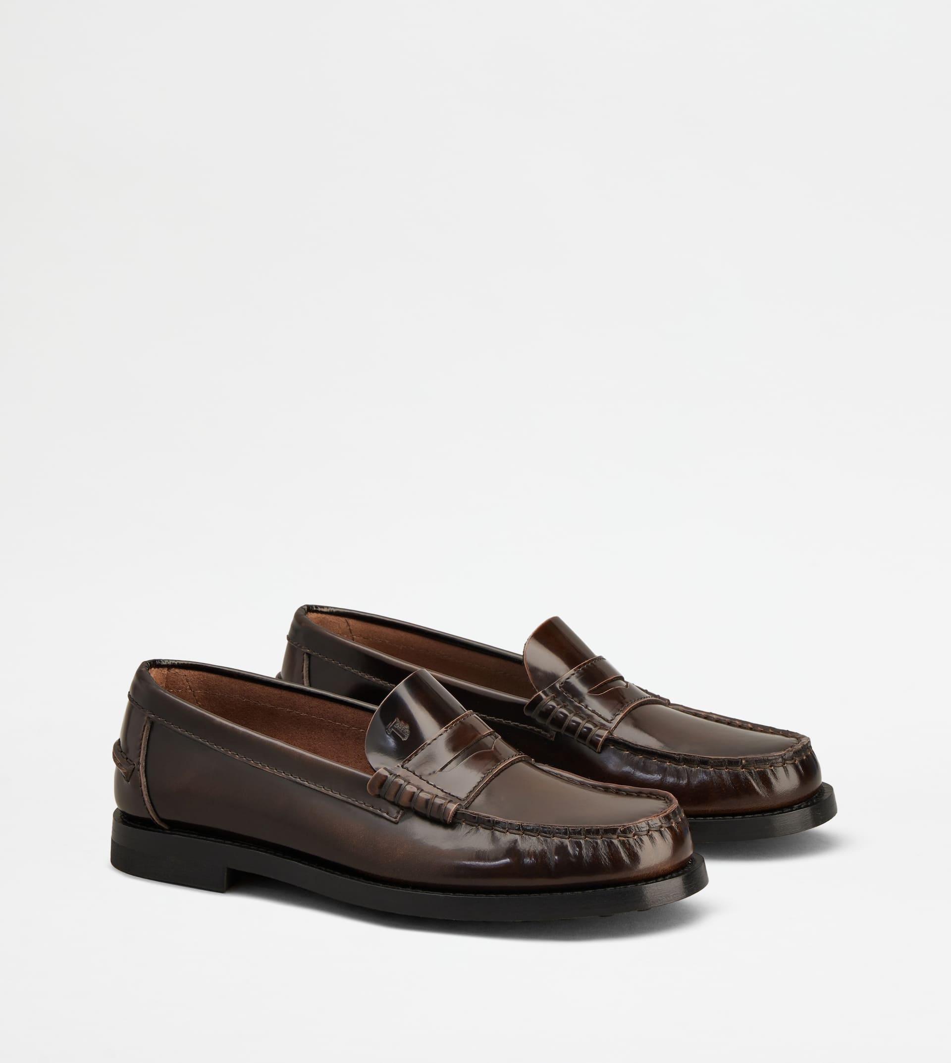 LOAFERS IN LEATHER - BROWN - 2