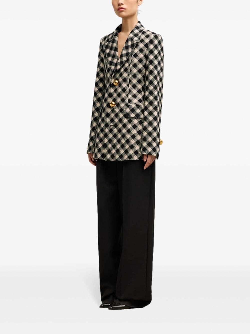 check-pattern jacket - 3