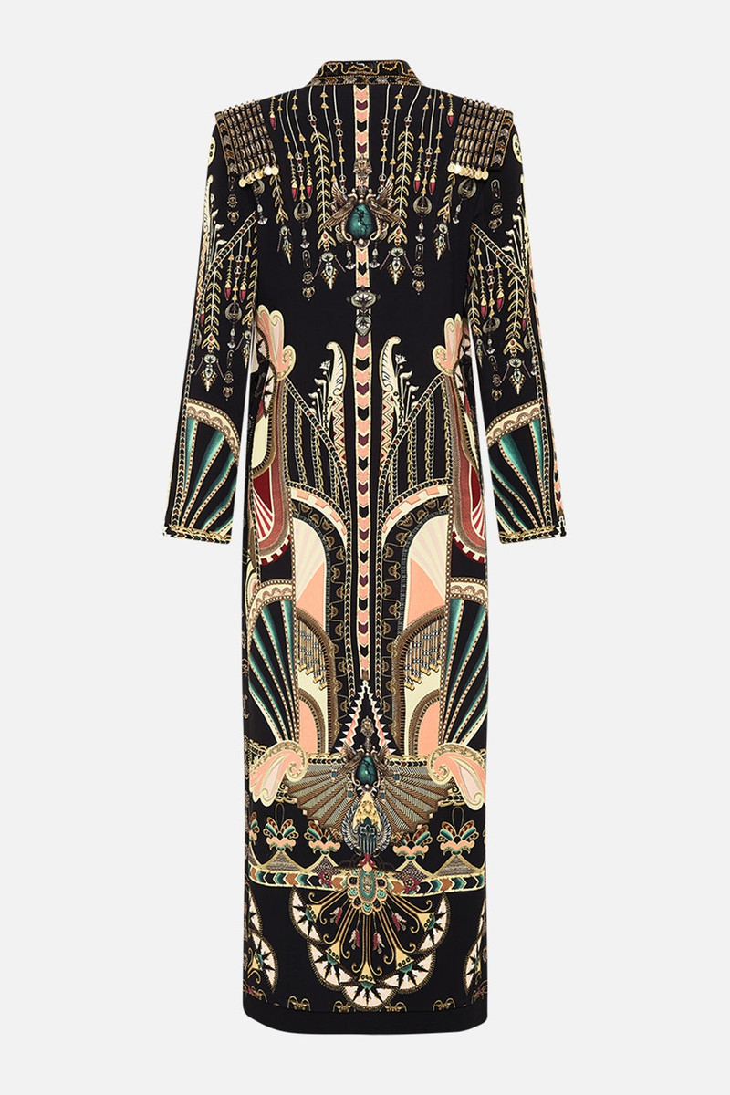 HAND EMBELLISHED CROSS OVER COAT 8