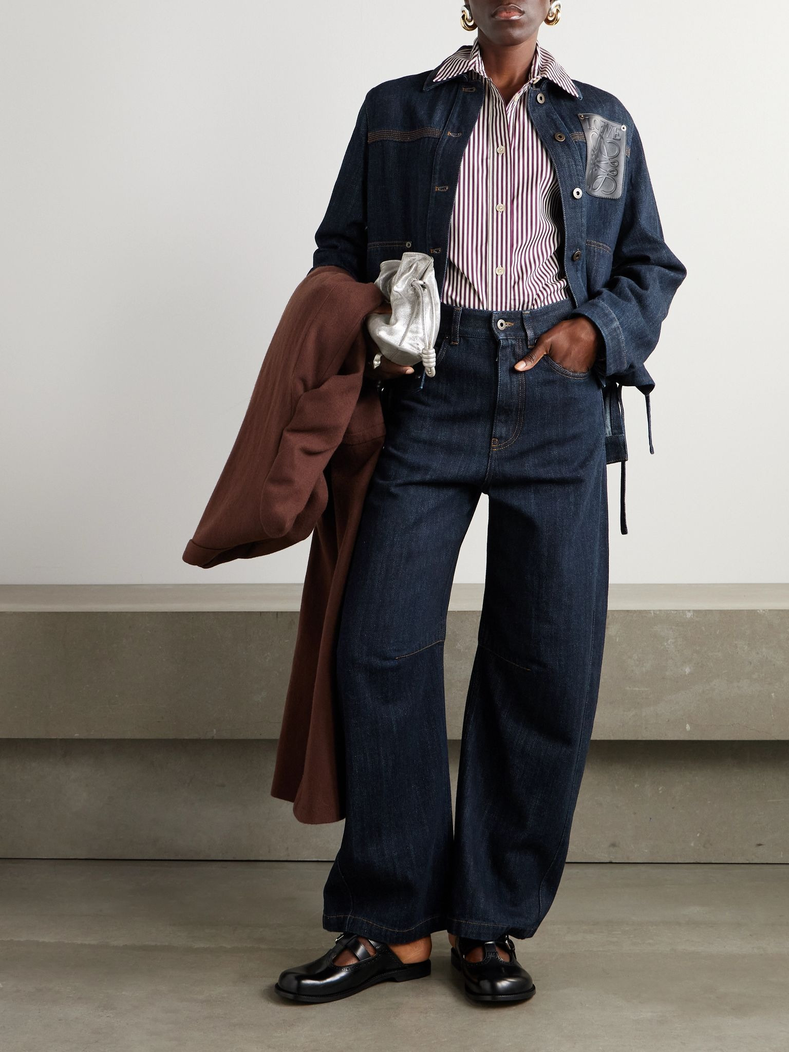 High-rise barrel-leg jeans Indigo - 2