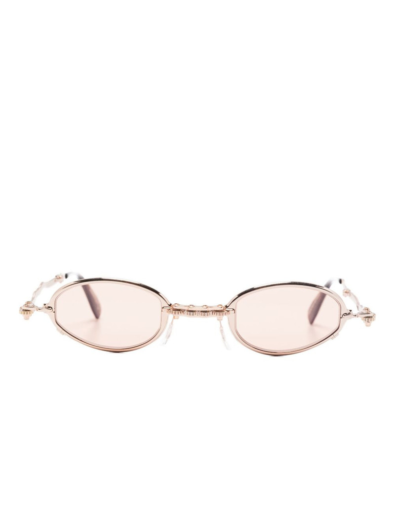 sculpted oval-frame sunglasses 1