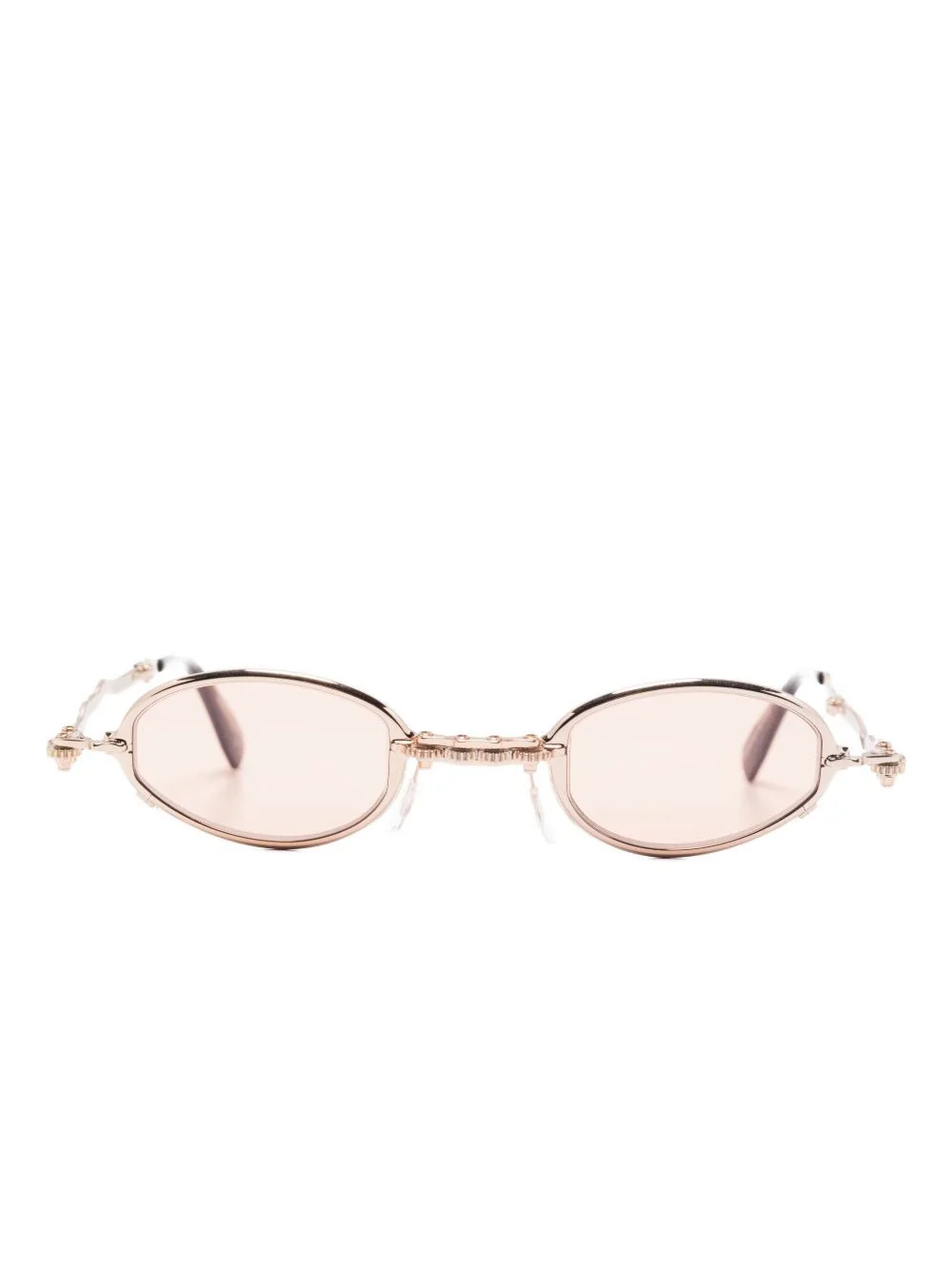 sculpted oval-frame sunglasses - 1