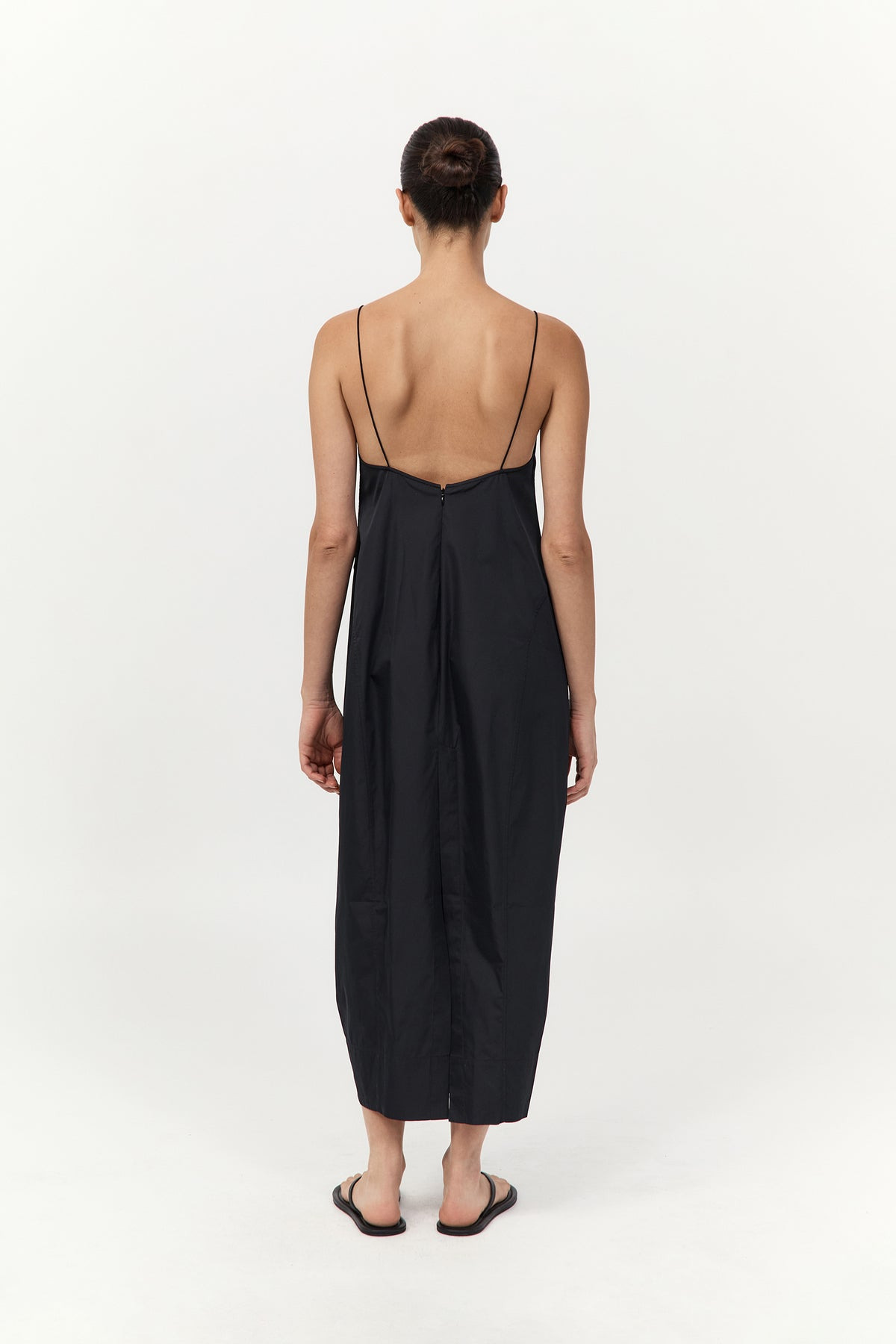 Paper Taffeta Cocoon Dress - Black - 4