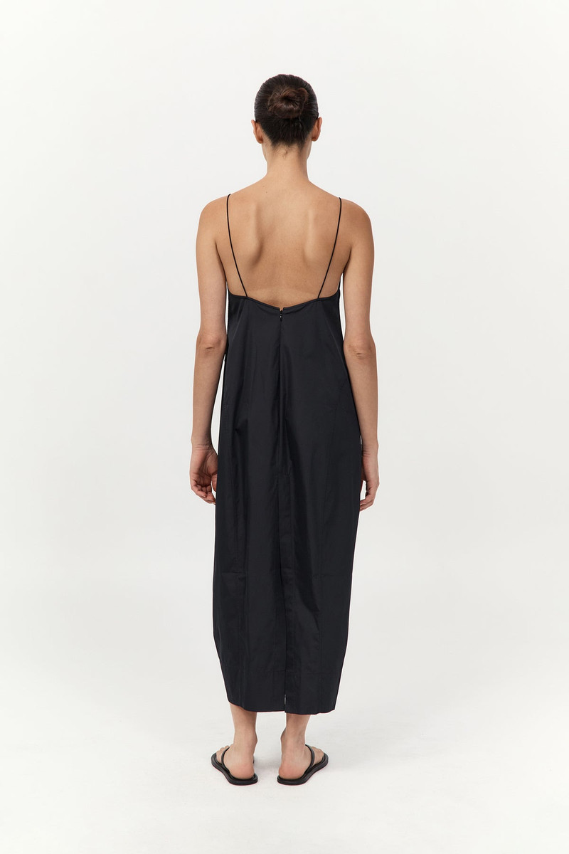 Paper Taffeta Cocoon Dress - Black 4