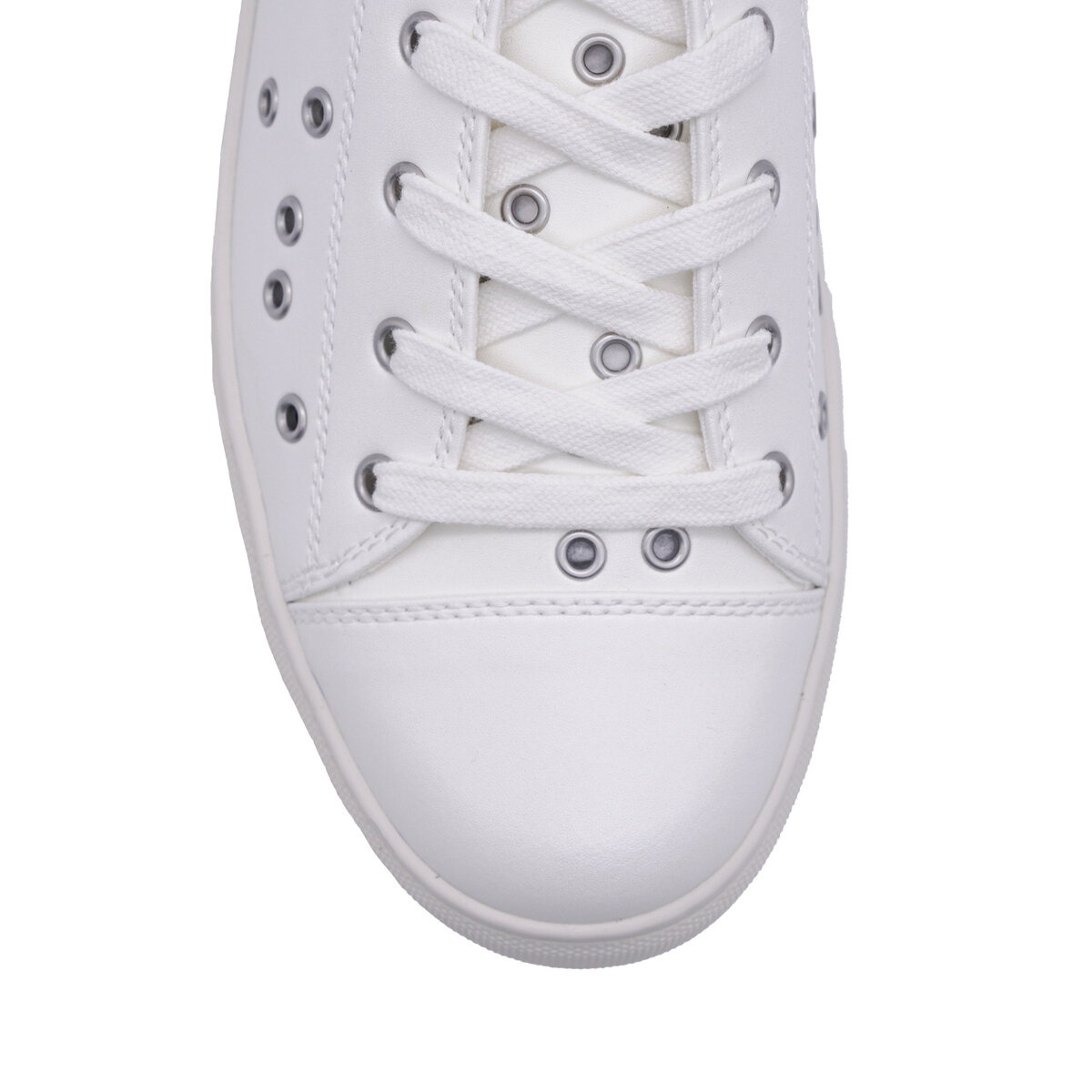 Eyelets Low Top Sneakers in White - 5