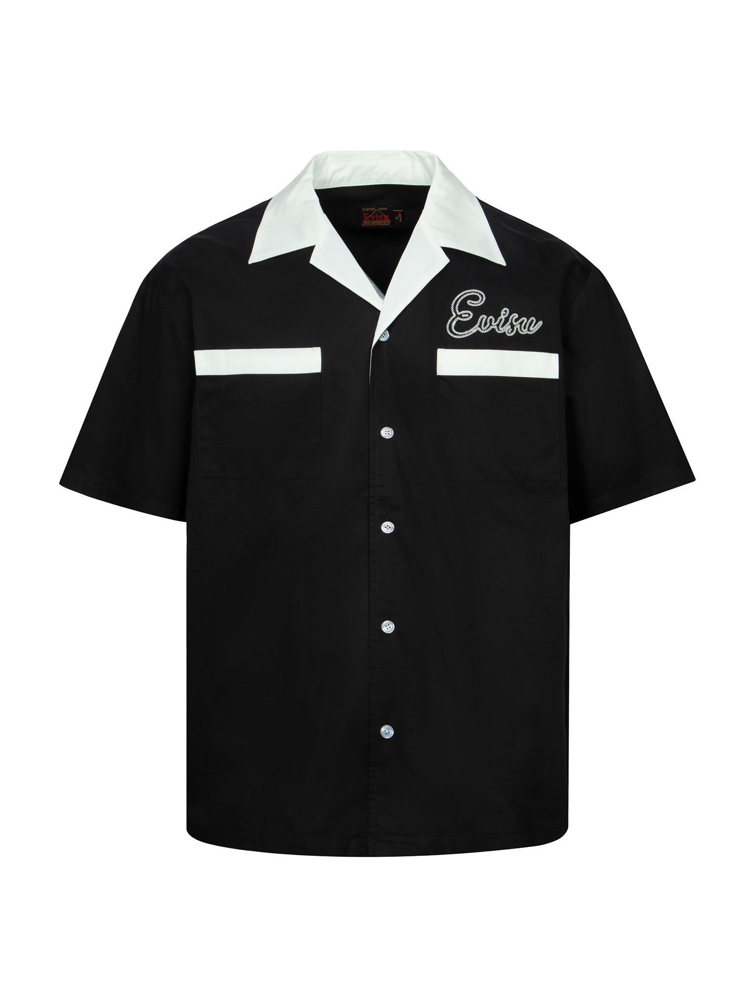 Chain-Stitched Embroidery Logo Boxy Tencel Shirt - 14