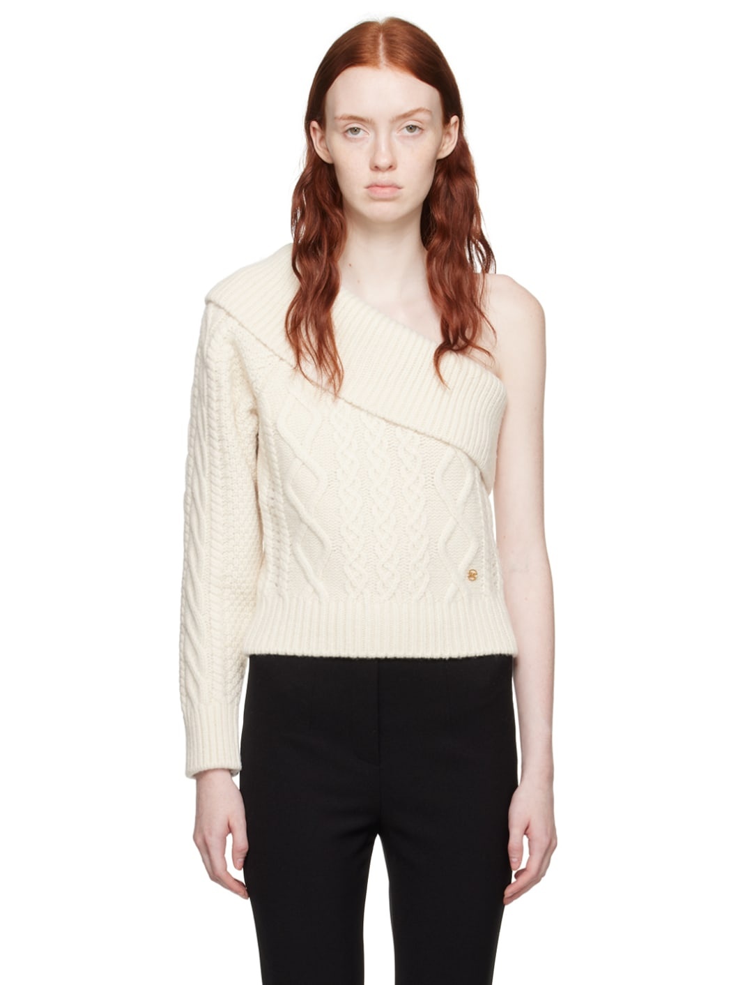 Off-White Single-Shoulder Sweater - 1