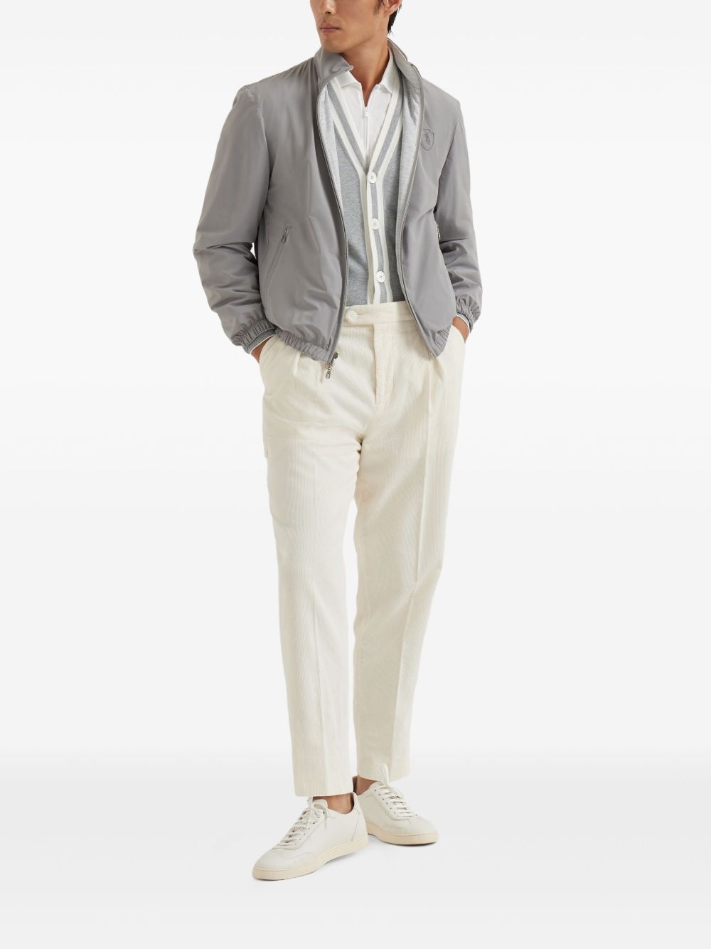 cotton straight-leg trousers - 2
