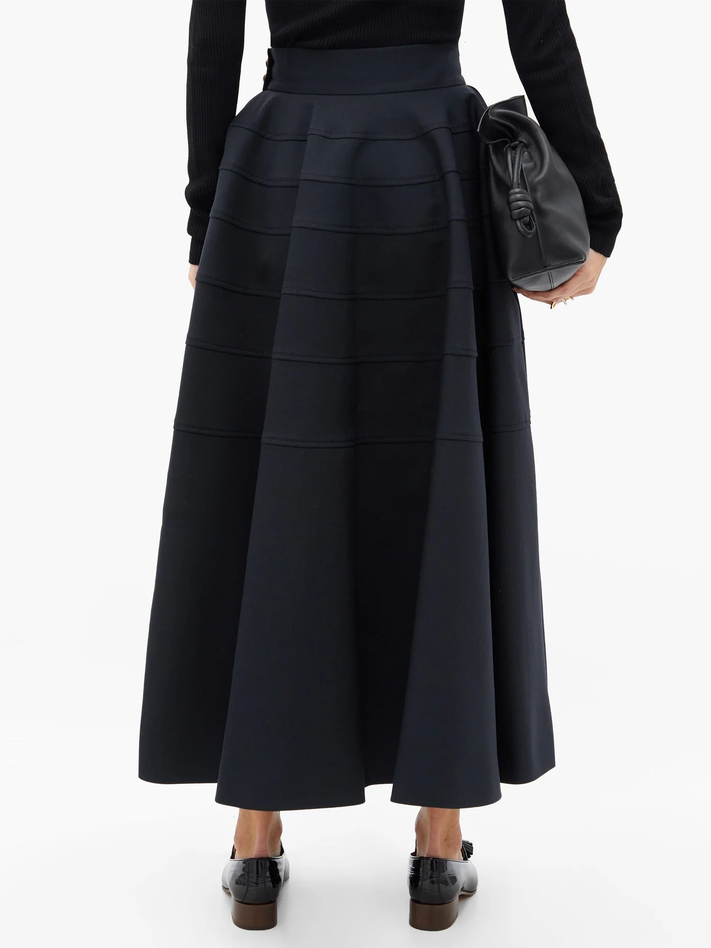 Circle wool-twill skirt - 5