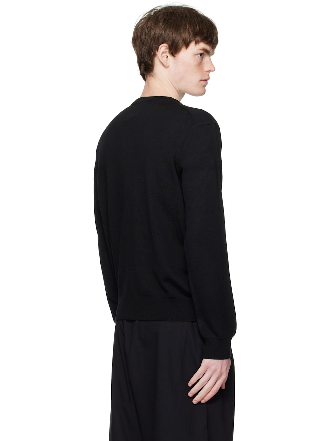 Black Bold Fox Head Patch Regular Sweater - 3