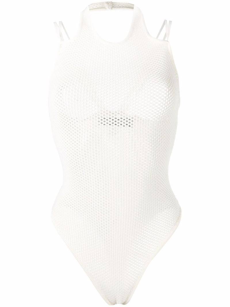 mesh panelled swimsuit 1