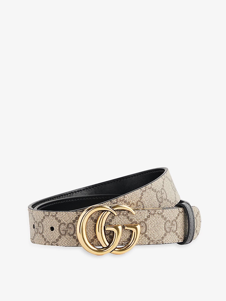 Double G reversible leather belt - 1