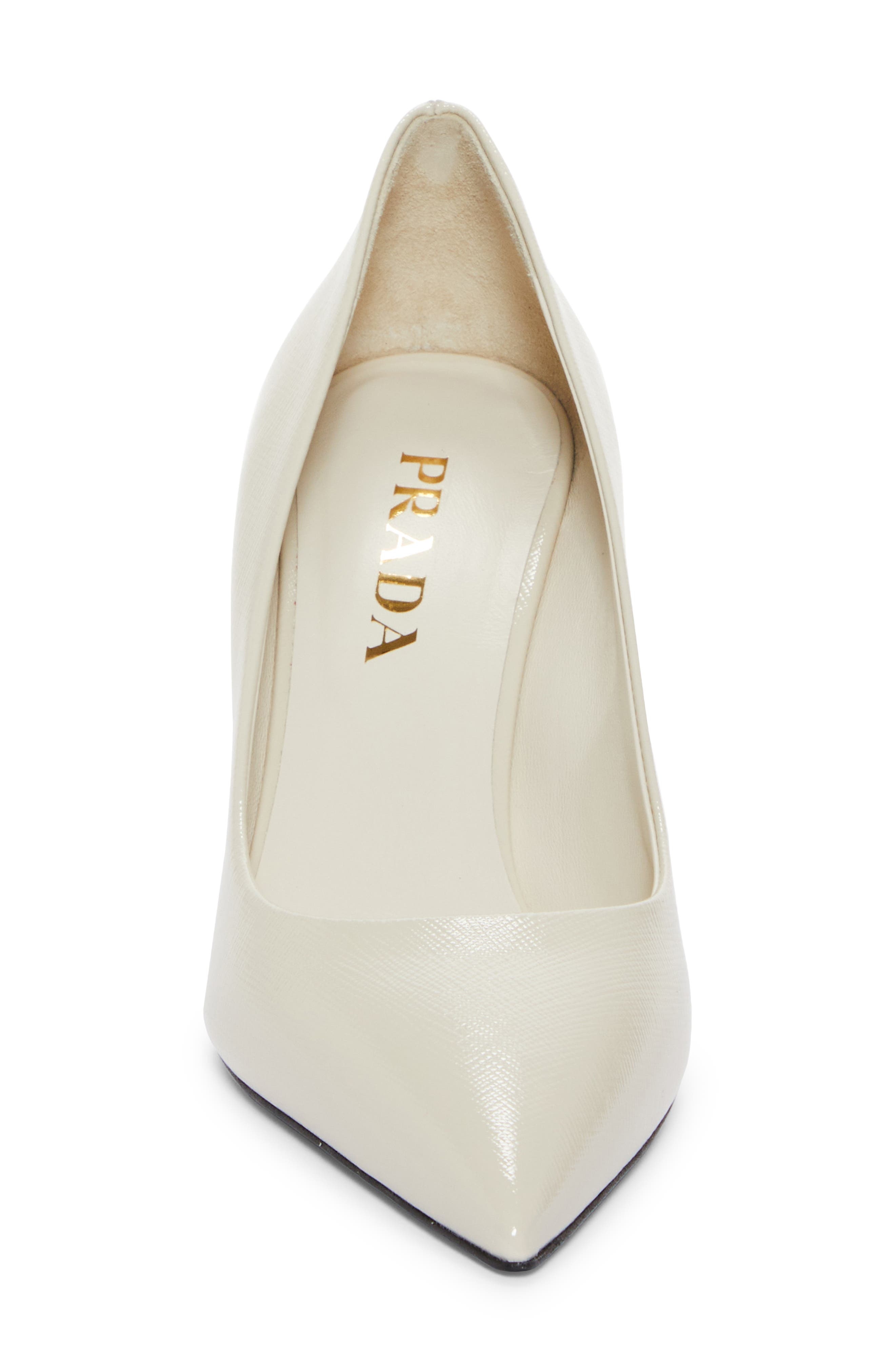 Prada Saffiano Leather Pump in Avorio at Nordstrom - 4