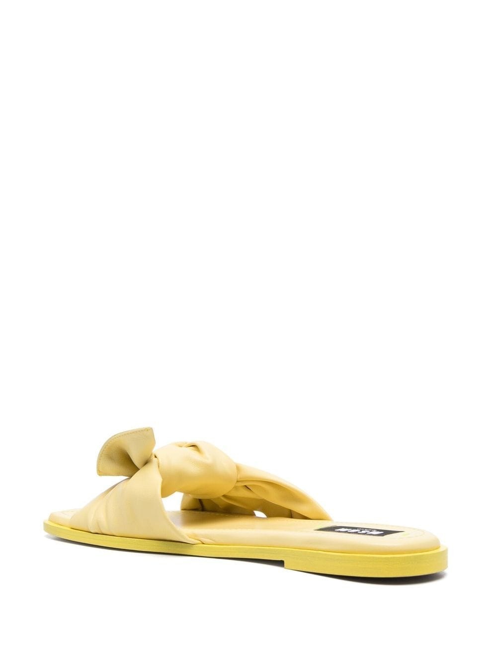 knot-detailing leather slippers - 3
