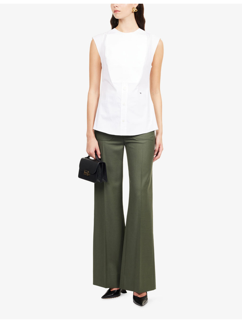Victoria Beckham Alina Straight-Leg Wool-Blend Trousers outlook