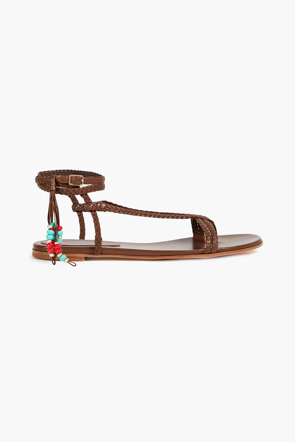 Kingston beaded braided leather sandals - 1