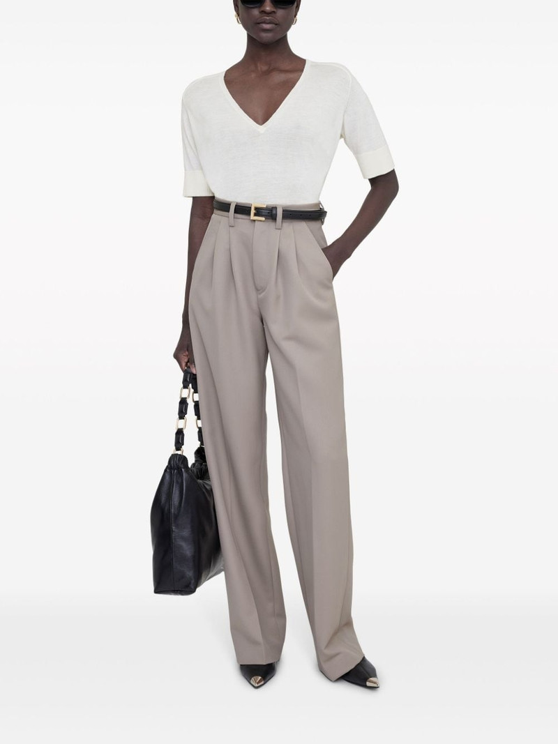 ANINE BING Carrie pressed-crease tailored trousers outlook