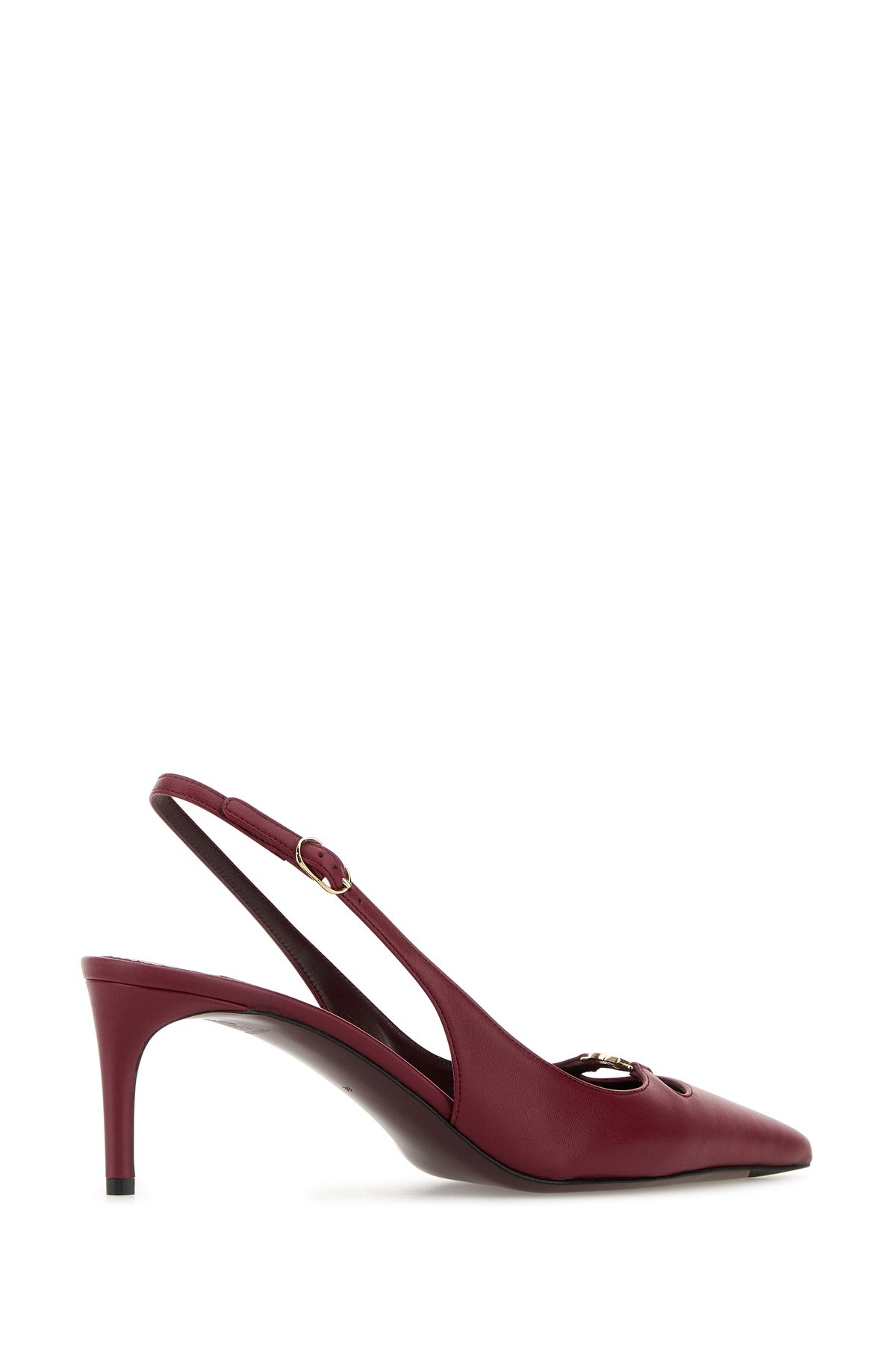 Tyrian purple leather Lollo pumps - 3