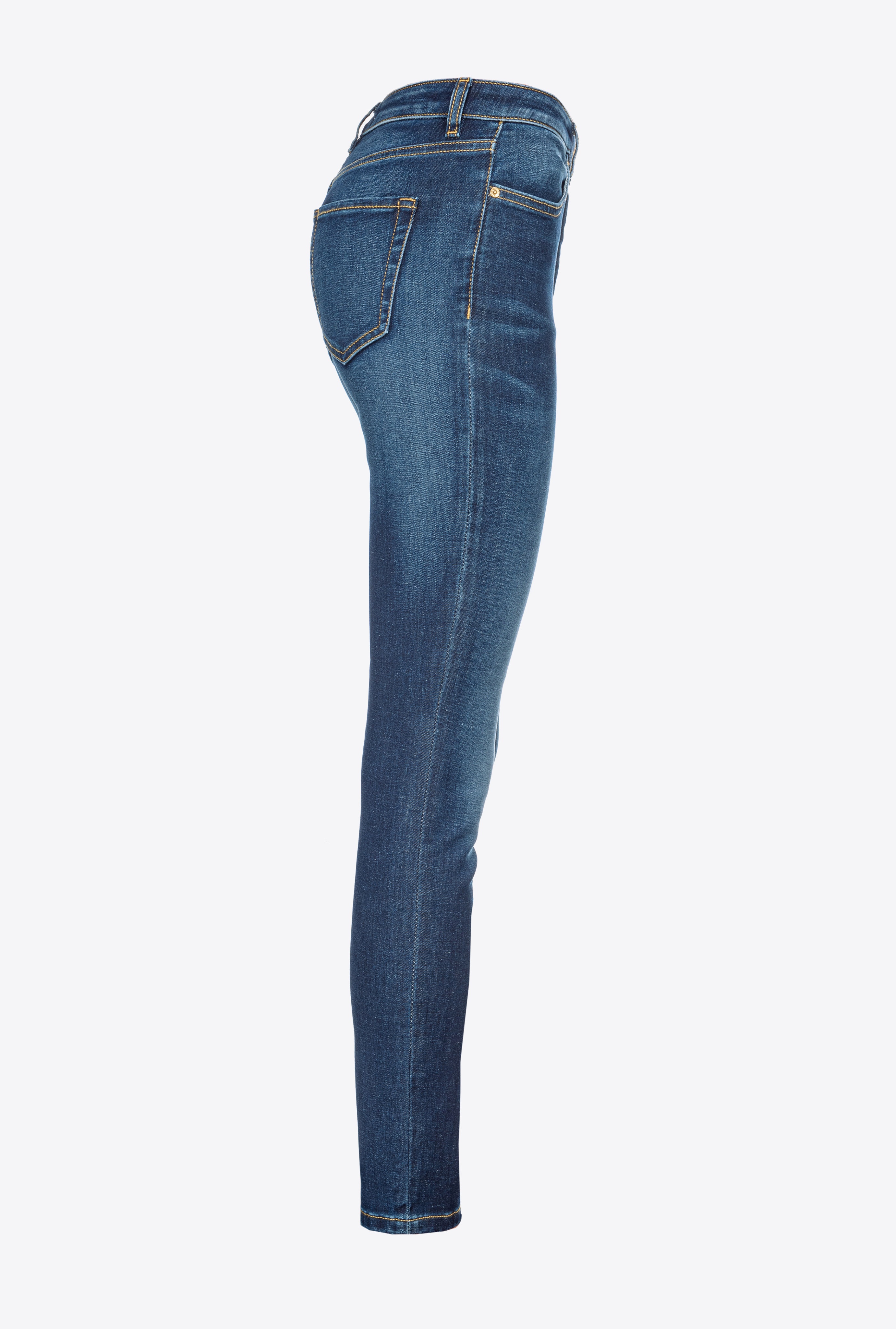 SKINNY STRETCH DENIM JEANS WITH EMBROIDERY ON THE BACK - 3