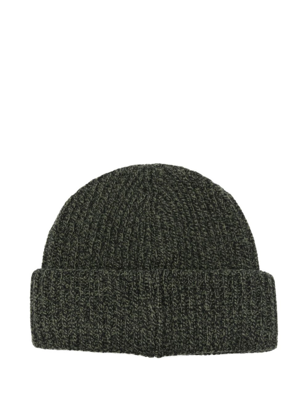 logo-patch ribbed-knit beanie - 2