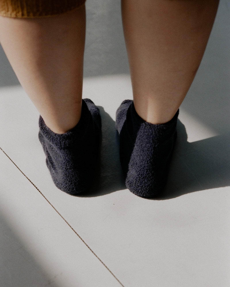 BASERANGE Buckle Overankle Socks - Textured Organic Cotton outlook
