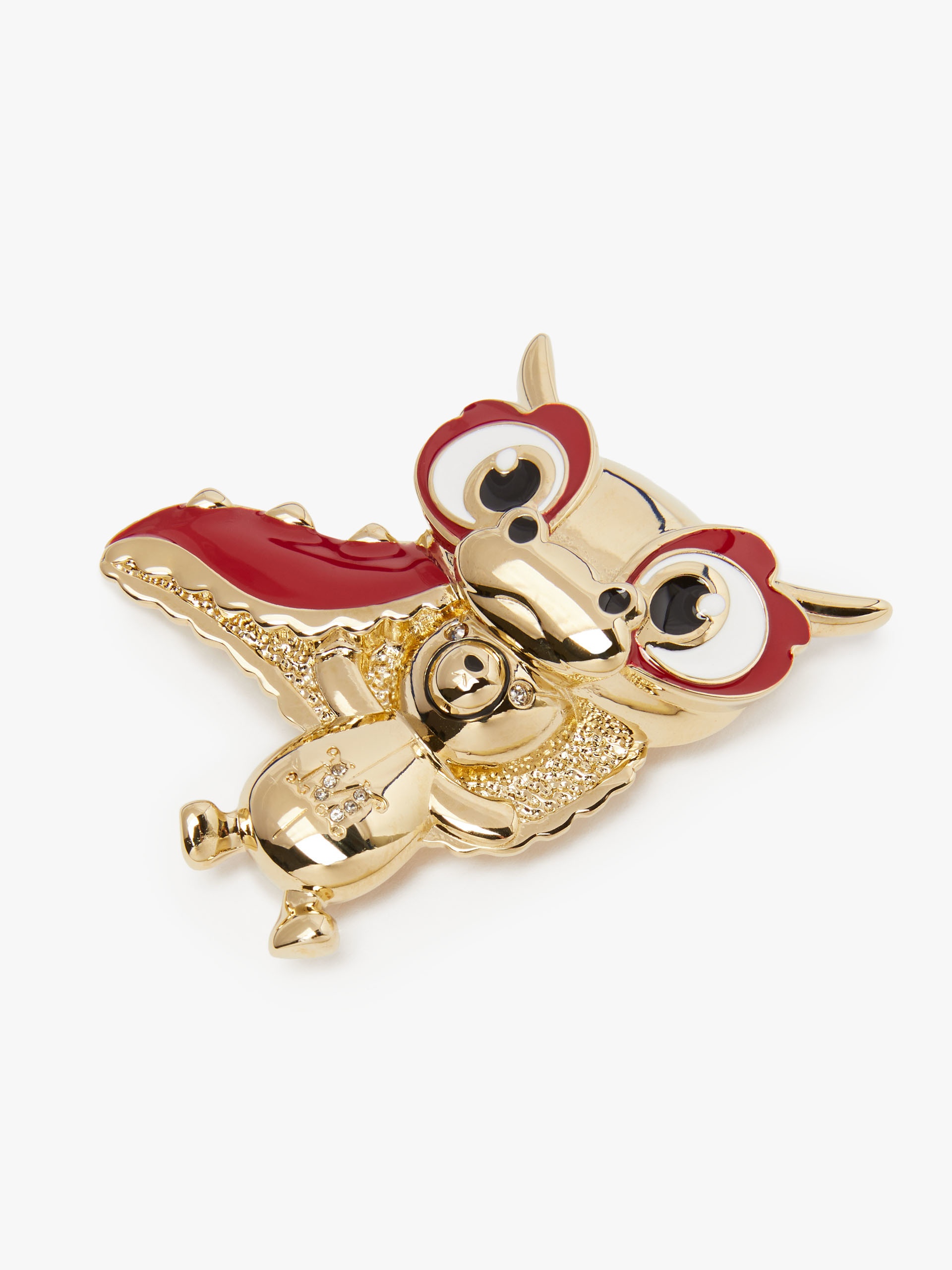 TEDDYDRAGON Metal teddy bear brooch with dragon - 3