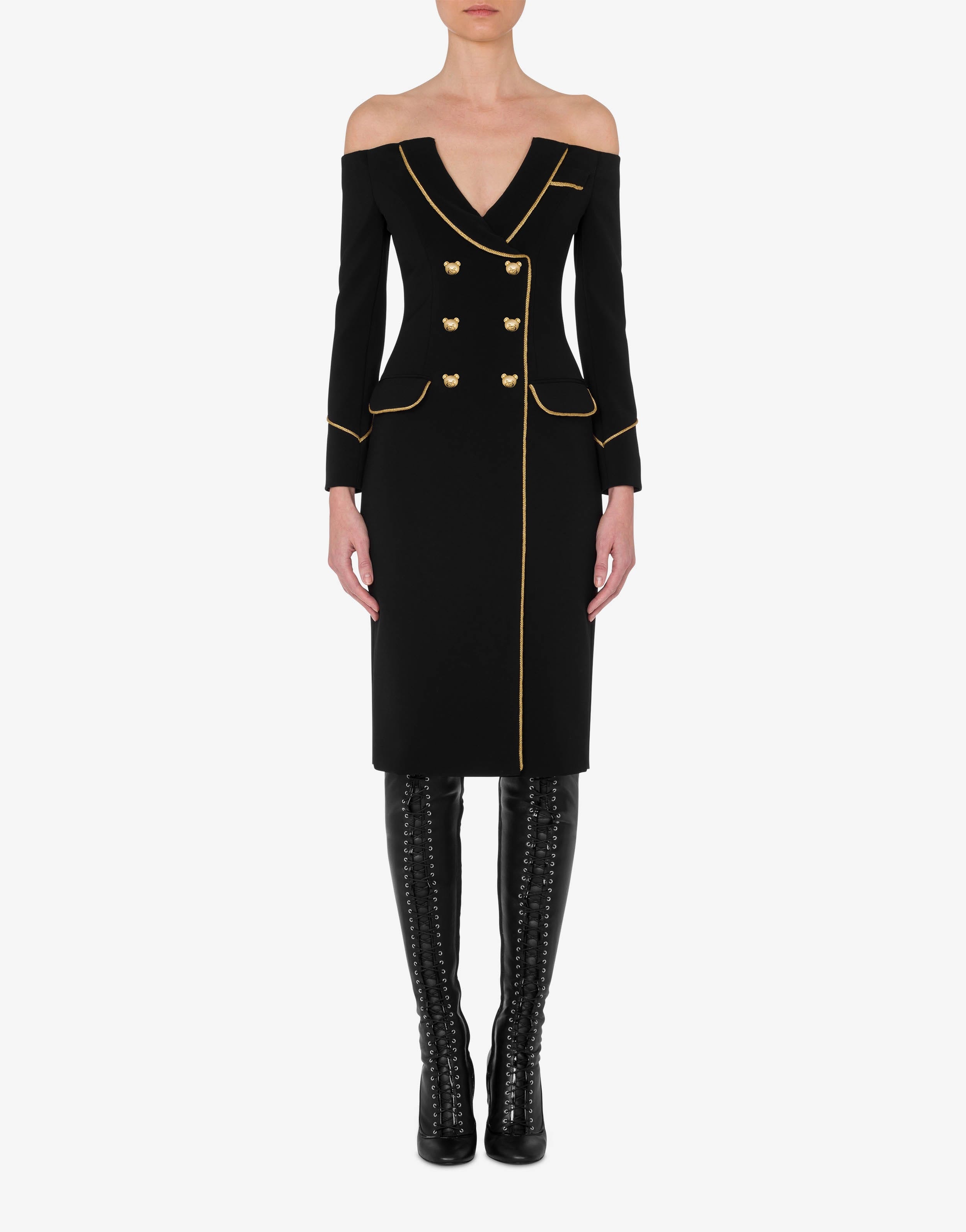 TEDDY BUTTONS CRÊPE DRESS - 2