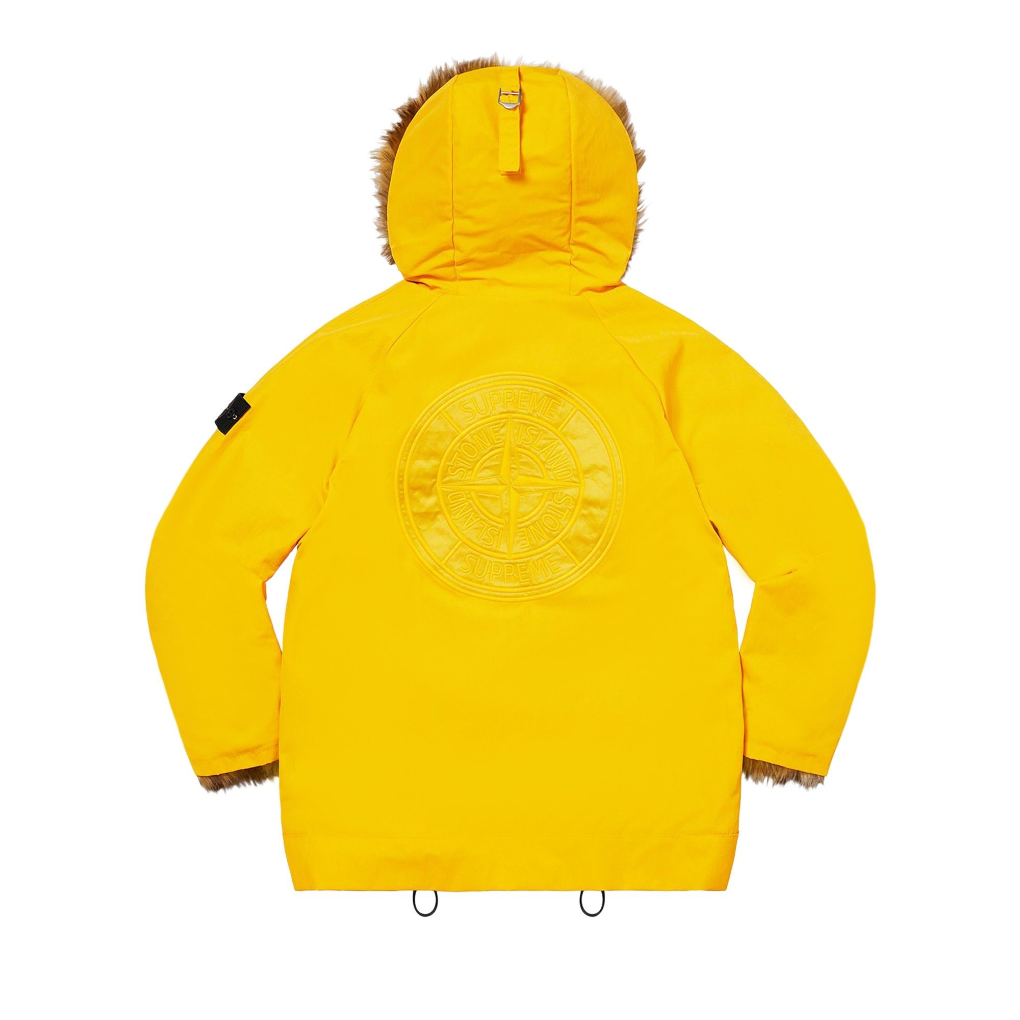 Supreme x Stone Island Formula Steel Reversible Faux Fur Parka 'Yellow' - 2