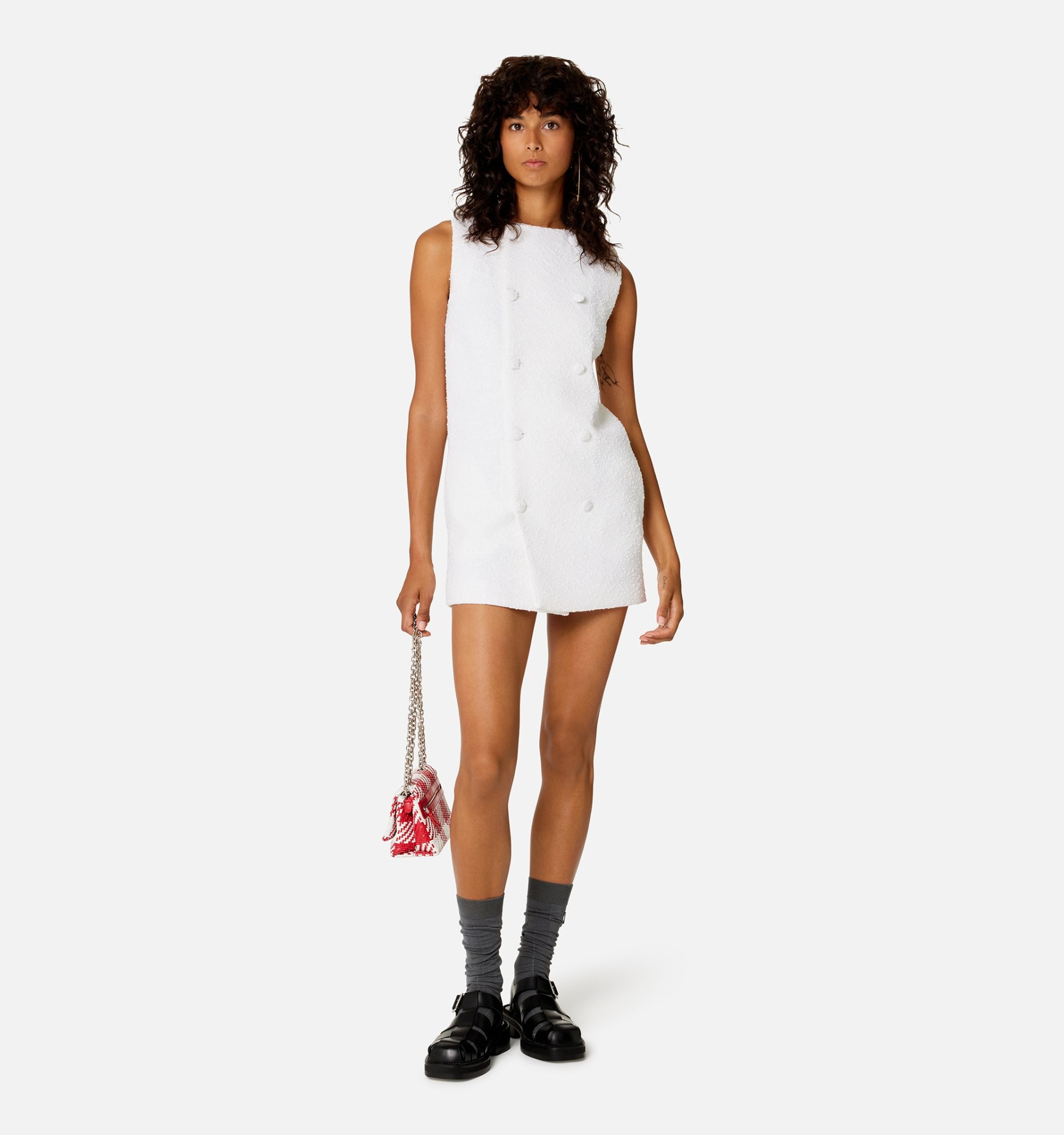 Double Breasted Short Dress - 2