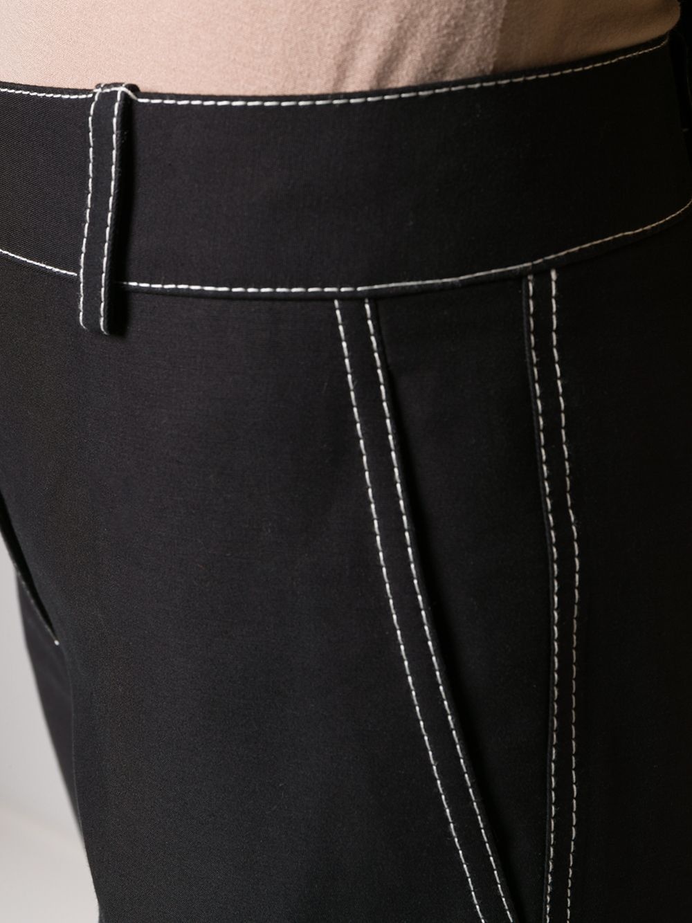 contrast topstitching trousers - 5