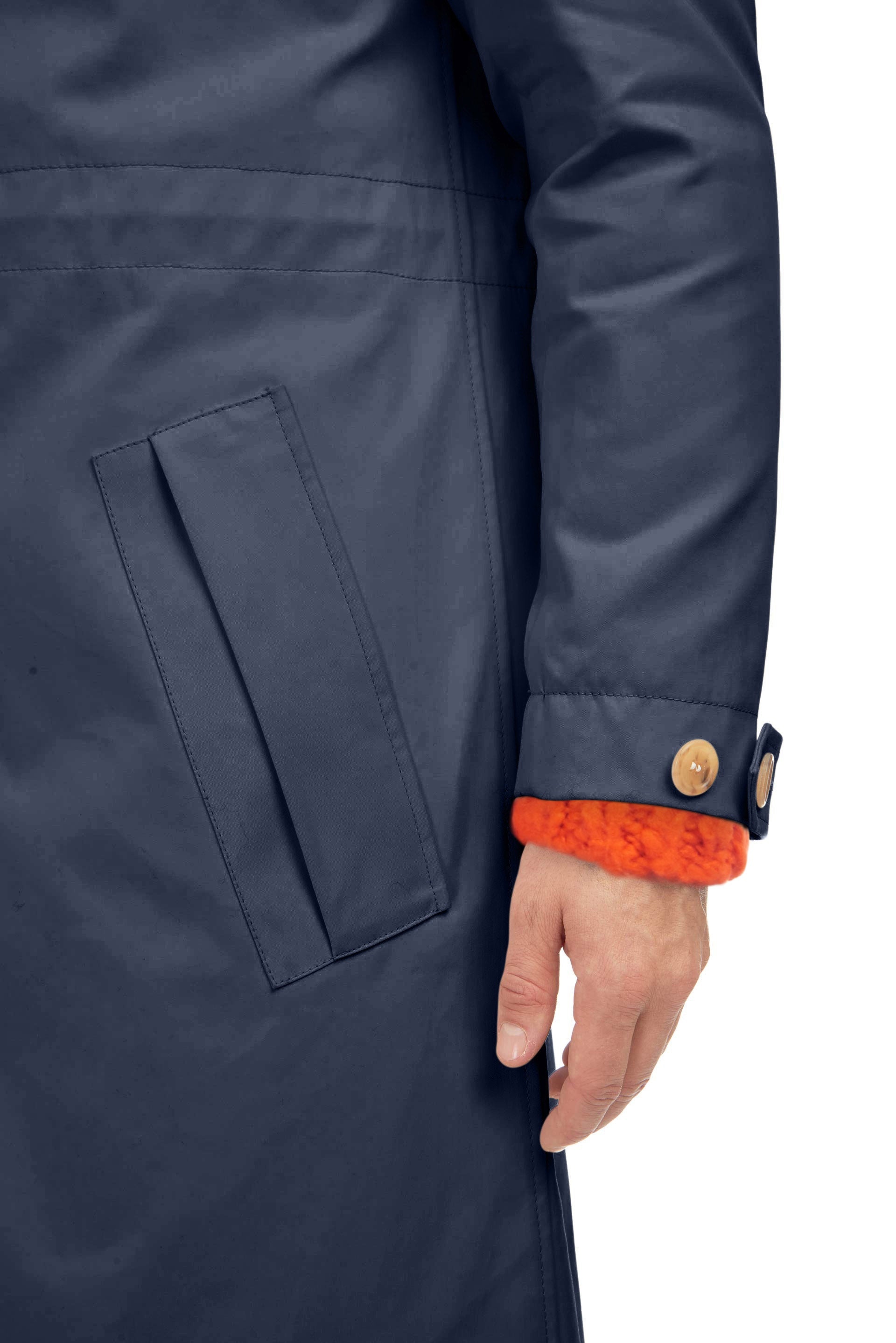 Malraux Parka in Dark Navy Cotton - 7