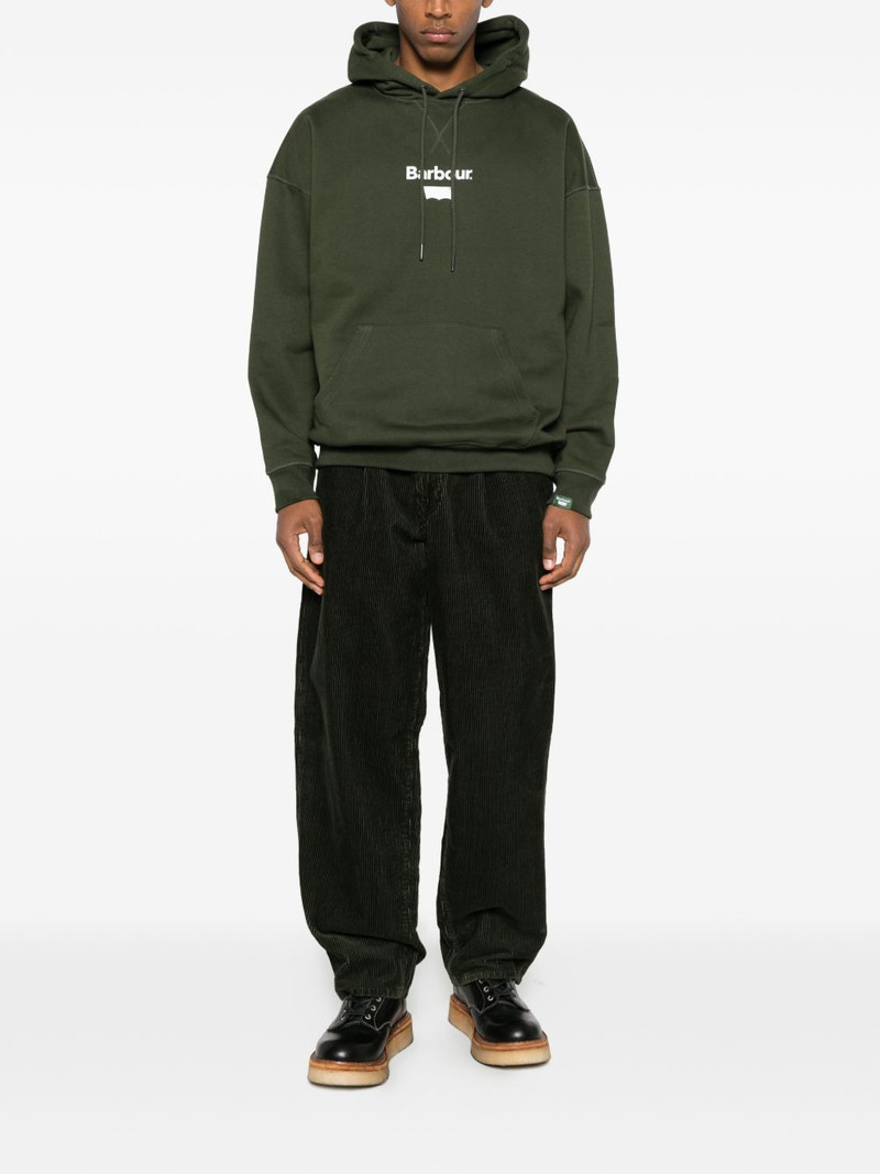 Barbour logo hoodie outlook