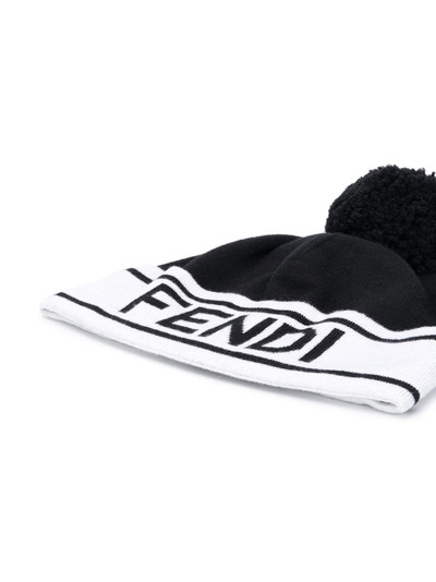 FENDI logo embroidered beanie outlook