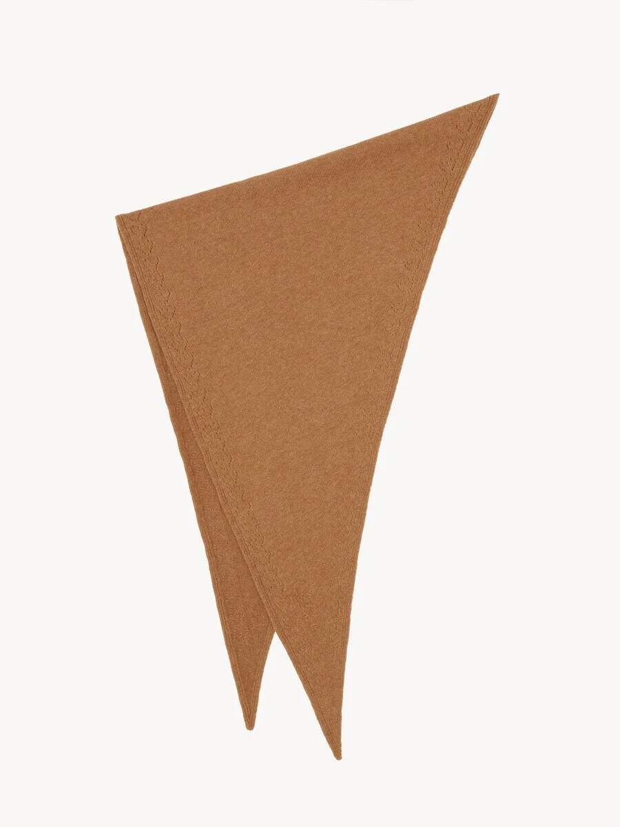 THE CHLOÉ ICONIC TRIANGULAR SCARF IN WOOL - 1