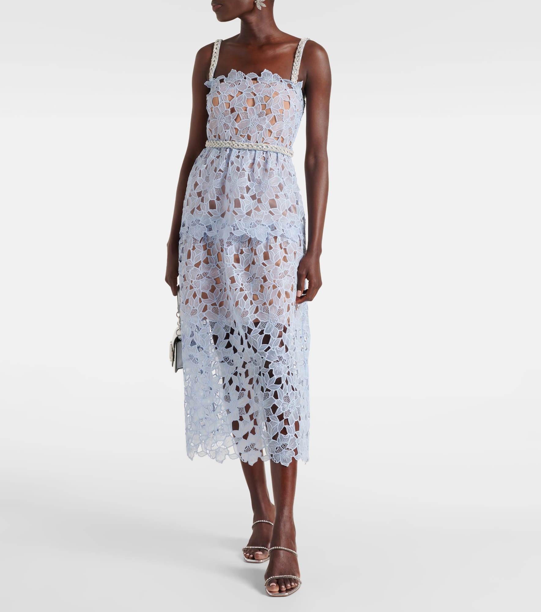 Organza lace midi dress - 2