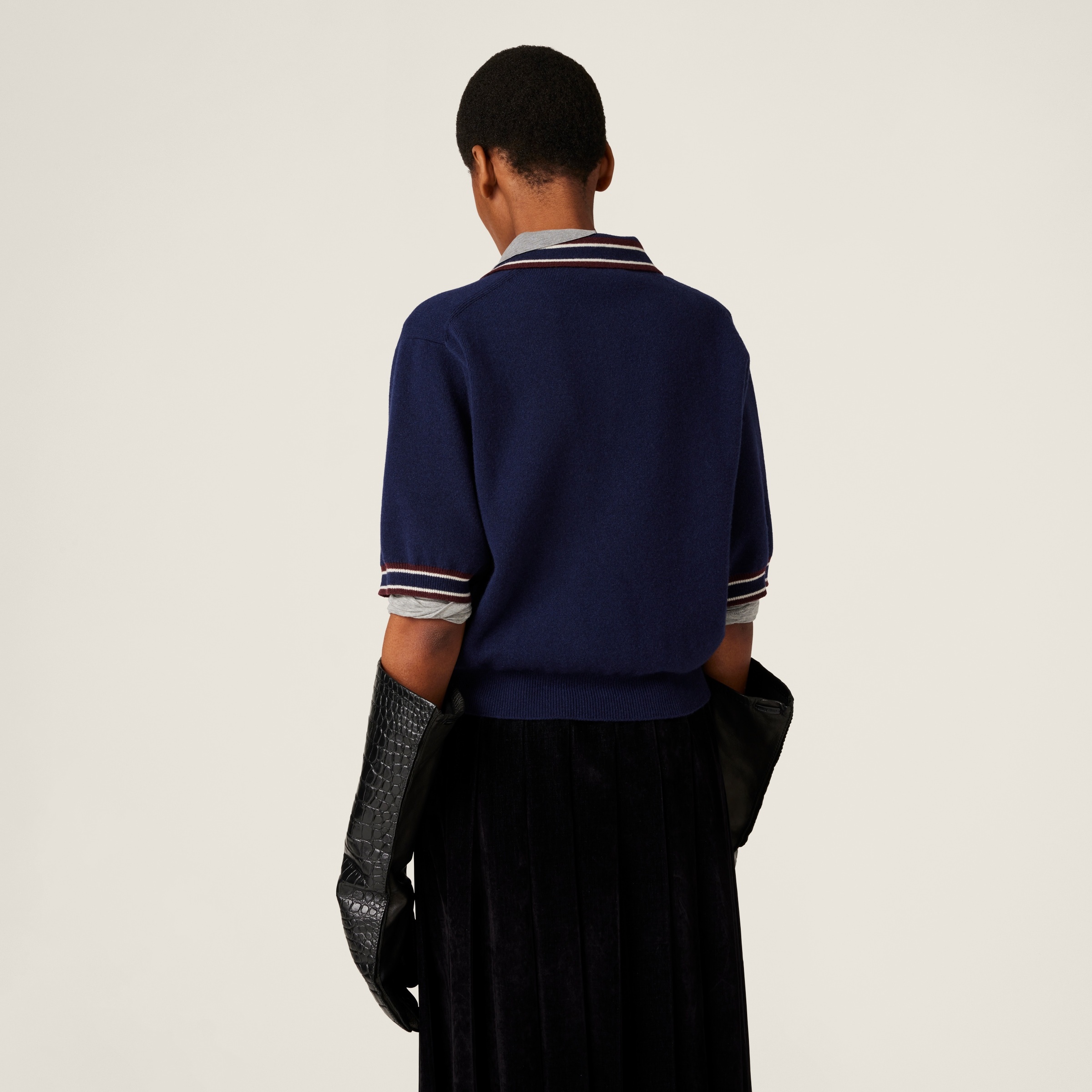 Wool and cashmere polo sweater - 3